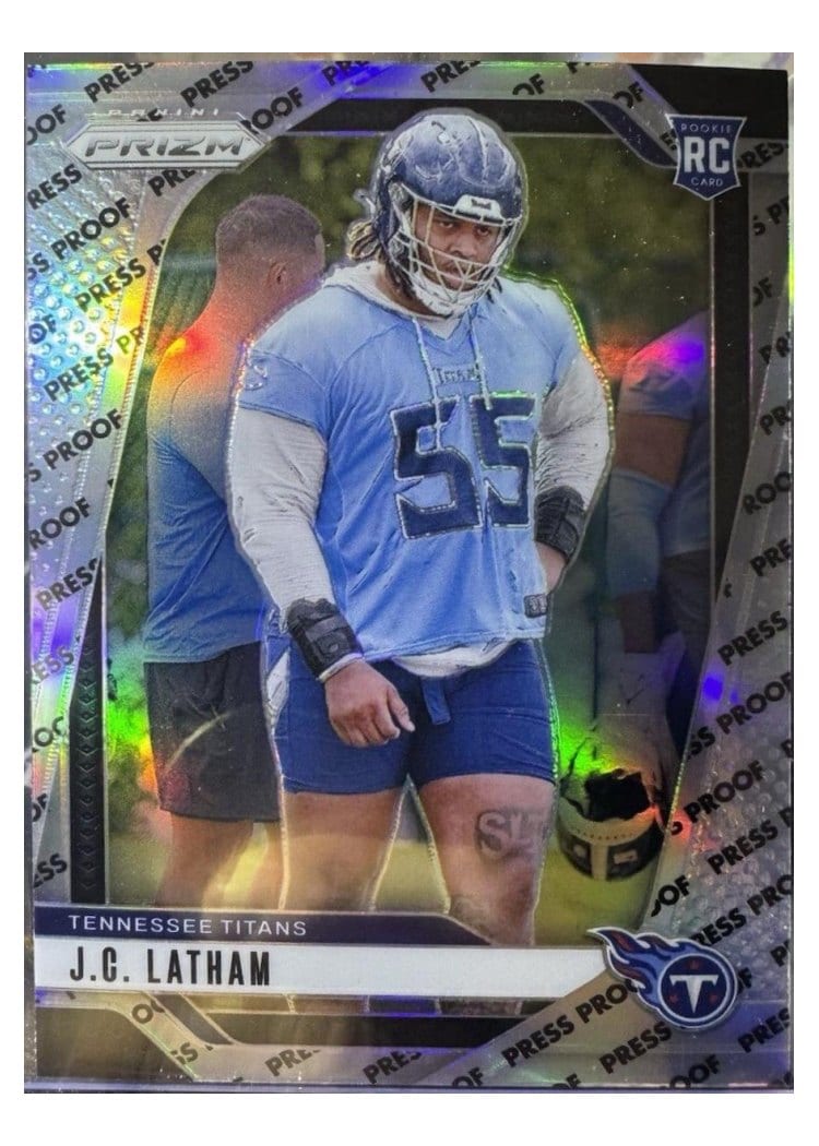 2024 Panini Prizm Base Set J.C. Latham #334 card