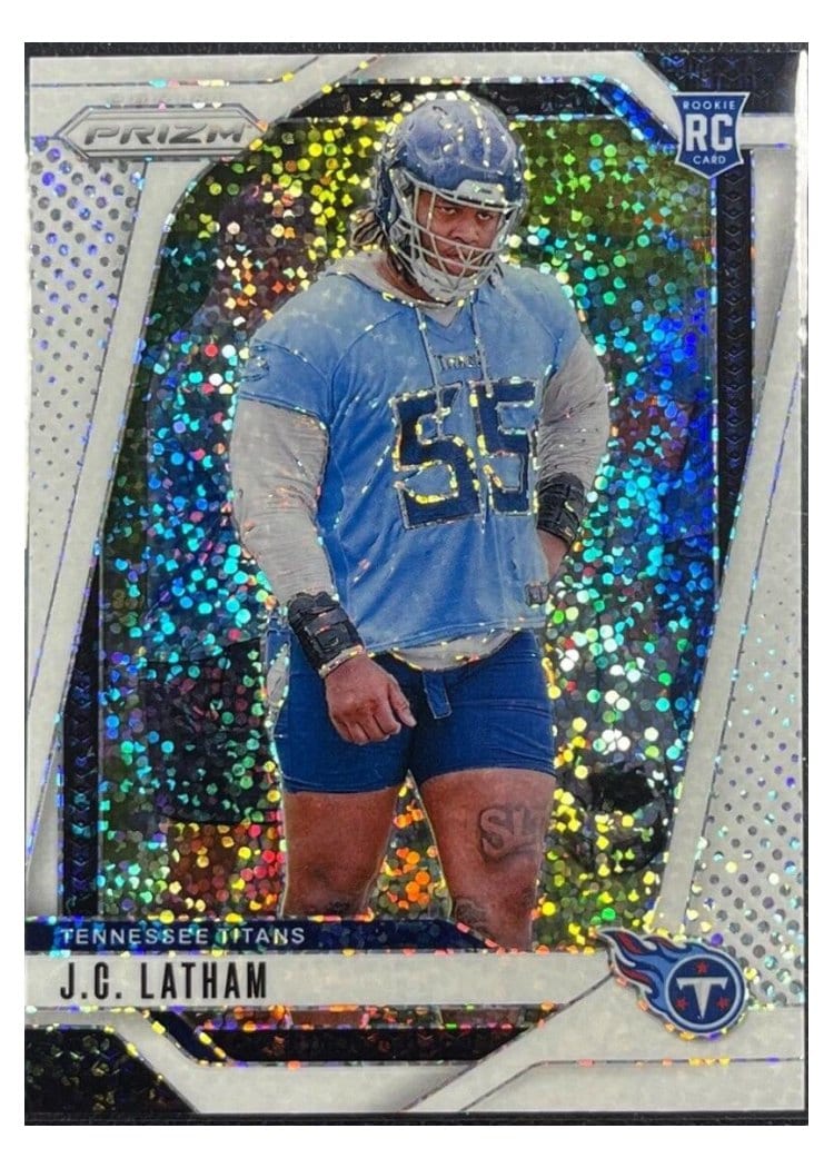 2024 Panini Prizm Base Set J.C. Latham White Sparkle #334 card