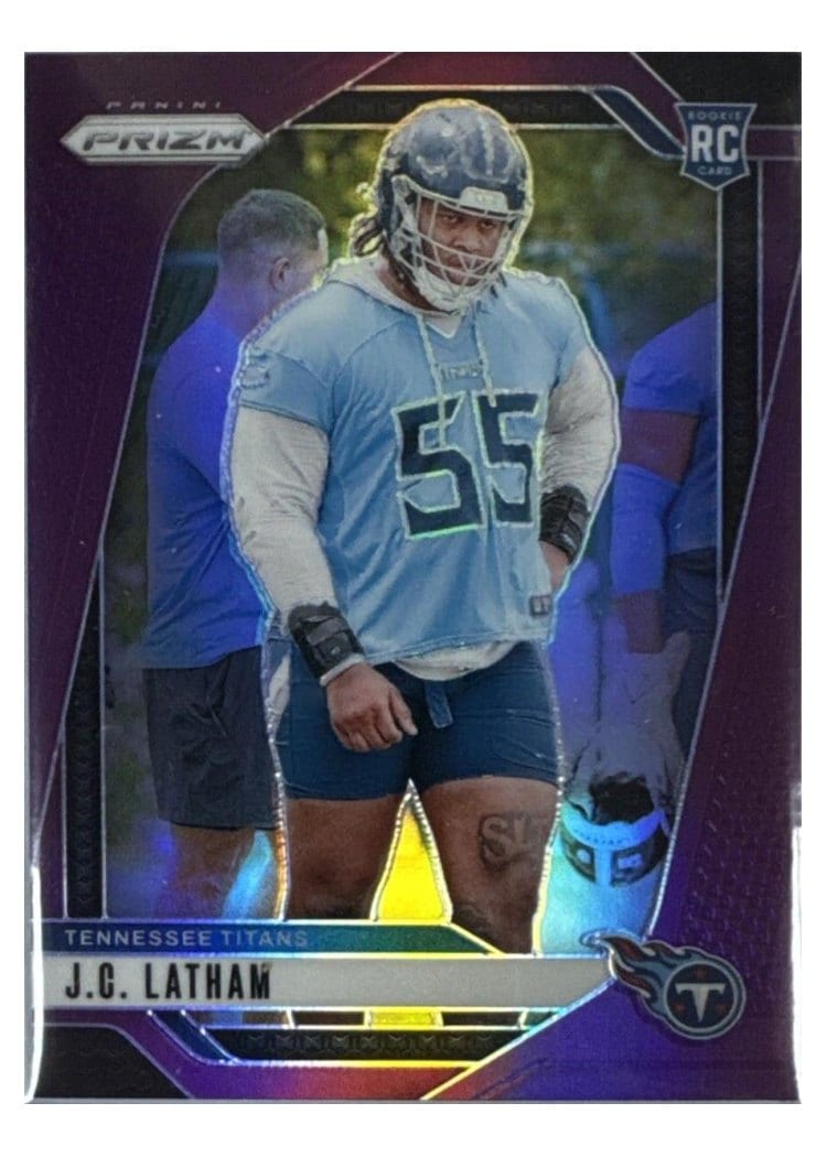 2024 Panini Prizm Base Set J.C. Latham Purple #334 card