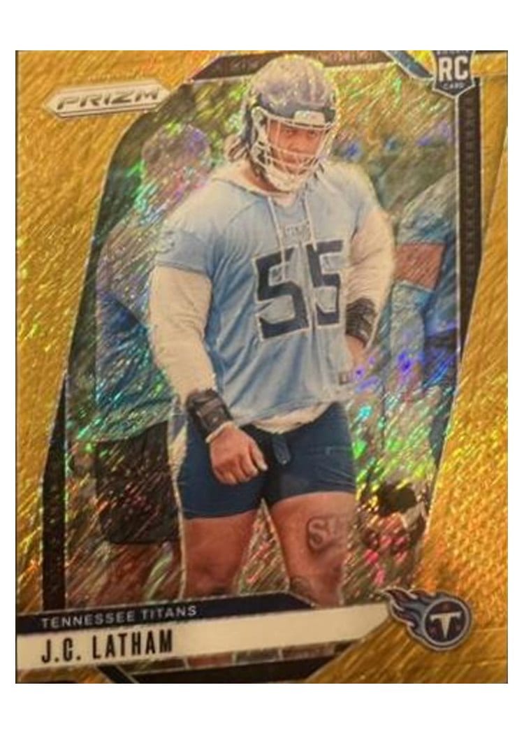 2024 Panini Prizm Base Set J.C. Latham Gold Shimmer #334 card