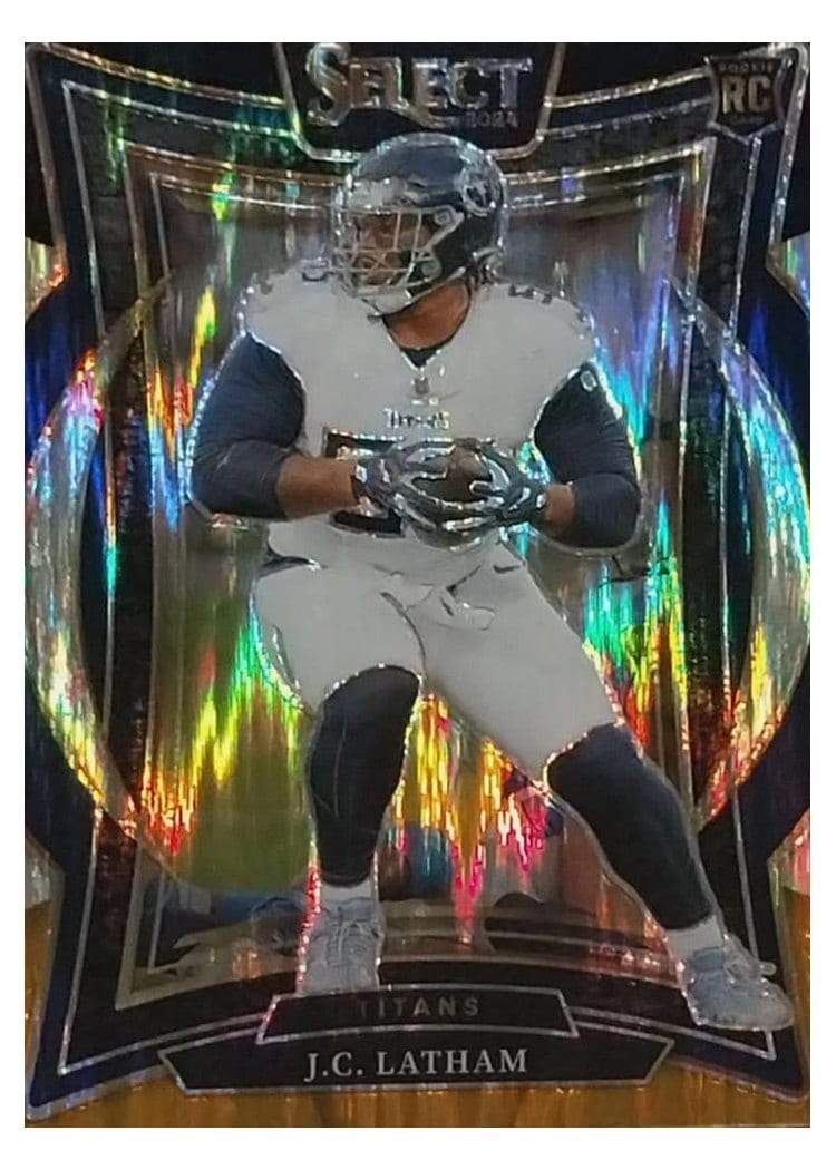 2024 Panini Select Base Set J.C. Latham Black Gold Prizm Shock #11 card