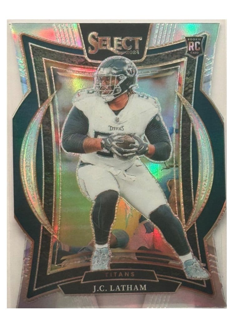 2024 Panini Select Base Set J.C. Latham Silver Prizm Die-Cut #11 card