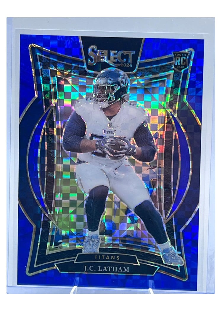 2024 Panini Select Base Set J.C. Latham Blue Prizm #11 card
