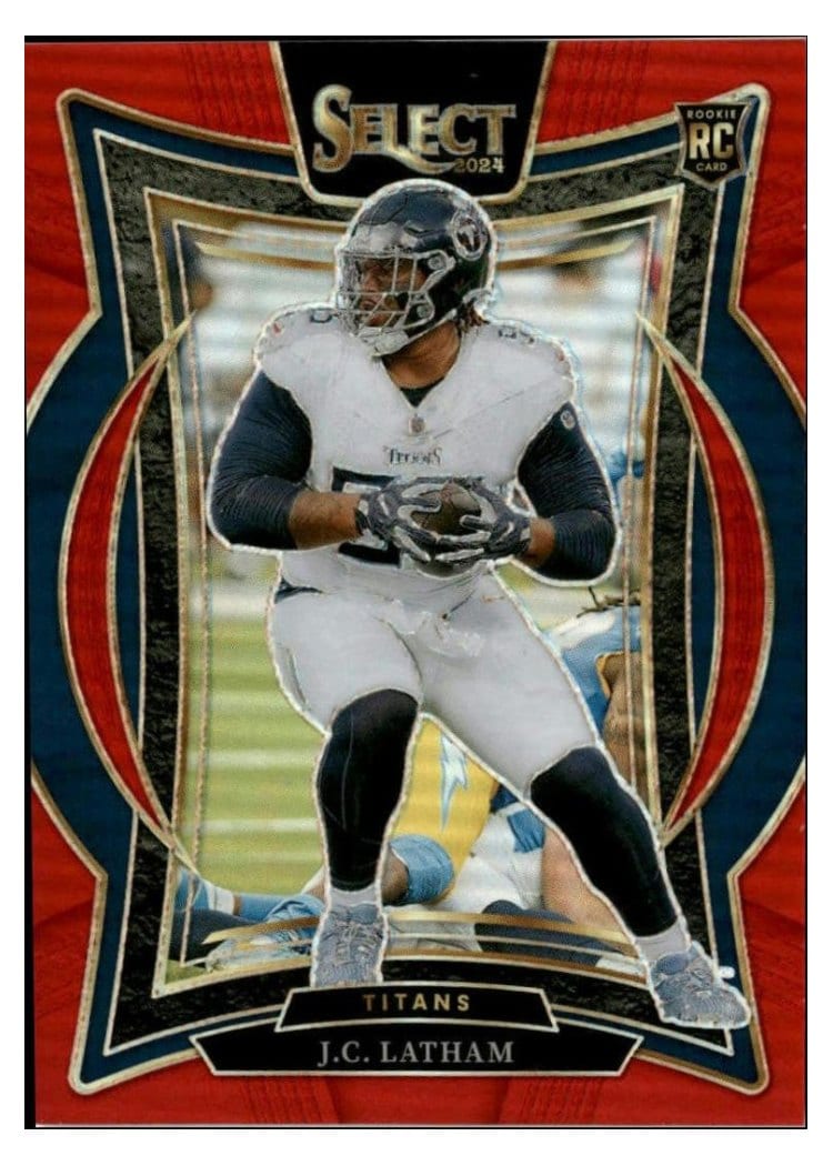 2024 Panini Select Base Set J.C. Latham Red Prizm #11 card