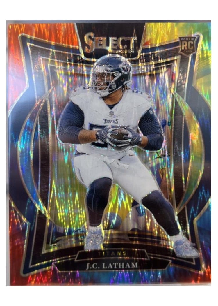 2024 Panini Select Base Set J.C. Latham Tie-Dye Prizm #11 card