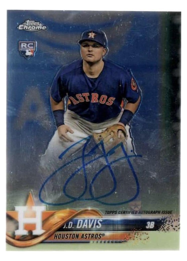 2018 Topps Chrome Rookie Autographs J.D. Davis #RA-JD card