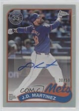 2024 Topps Chrome Update 1989 Topps Baseball Autographs J.D. Martinez #89CA-JM card