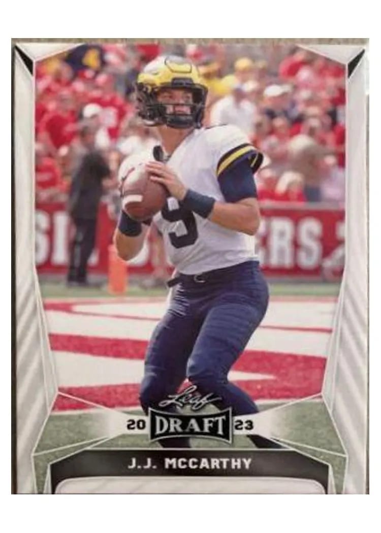 2023 Leaf Draft J. J. McCarthy #22 card