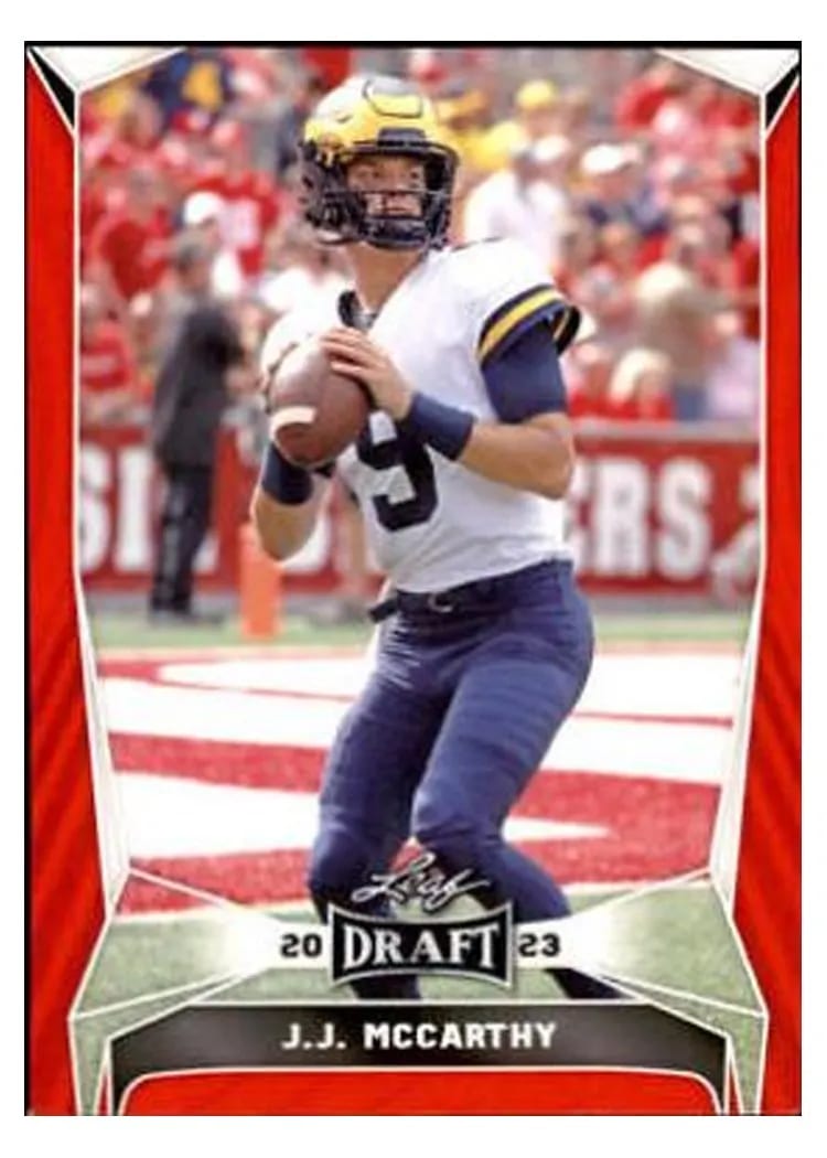 2023 Leaf Draft J. J. McCarthy #22 card