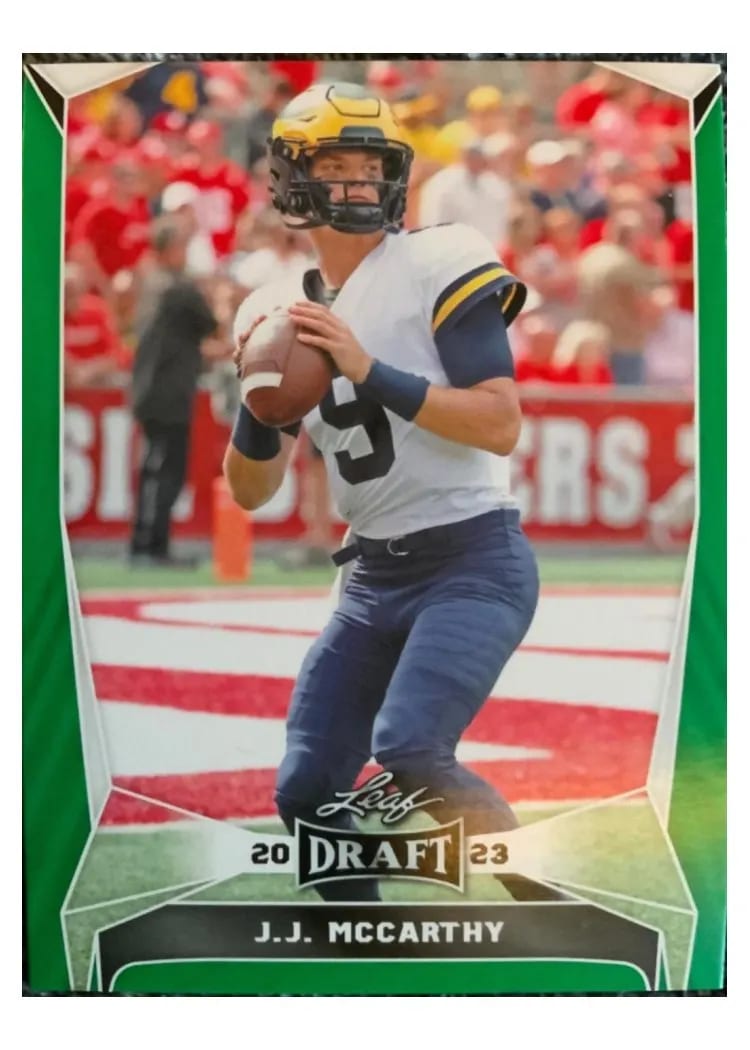 2023 Leaf Draft J. J. McCarthy #22 card