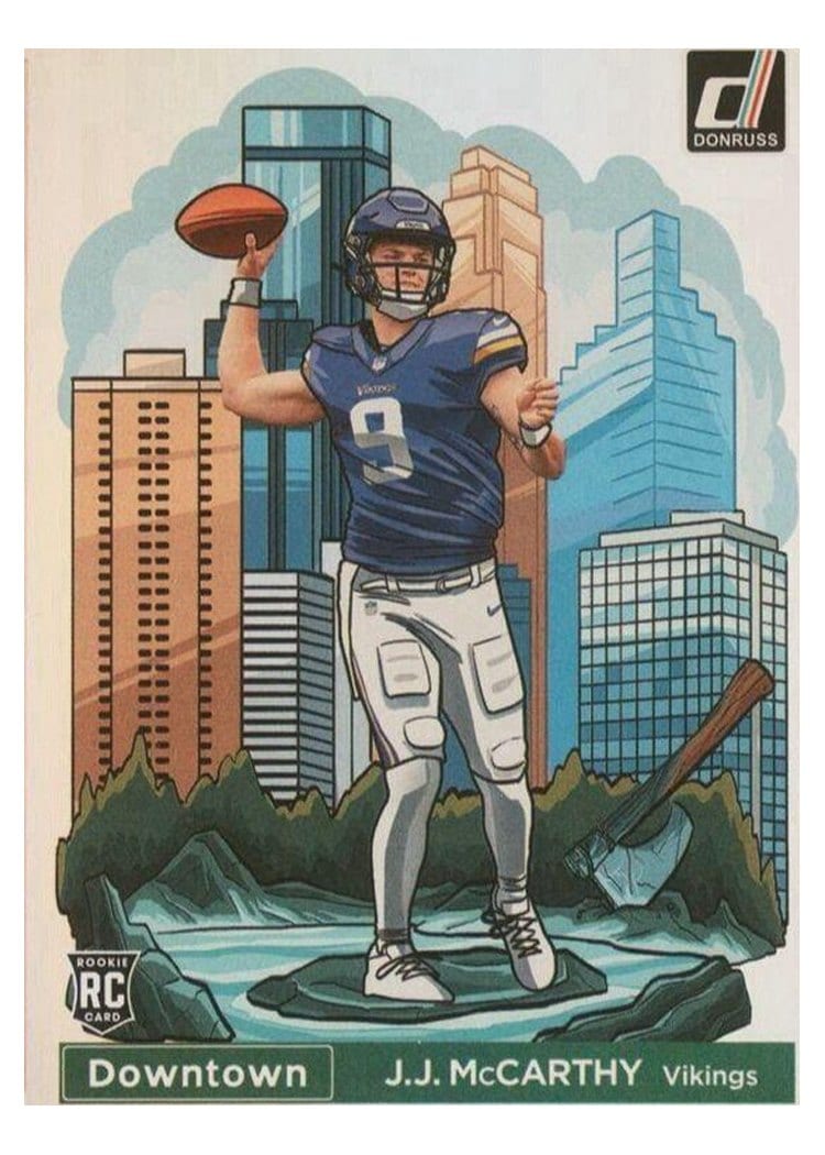 2024 Clearly Donruss Downtown J.J. McCarthy #11 card