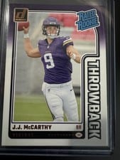 2024 Donruss Rated Rookies Throwback J.J. McCarthy #2 card