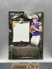 2024 Panini Black Rookie Patch Autographs J.J. McCarthy #202