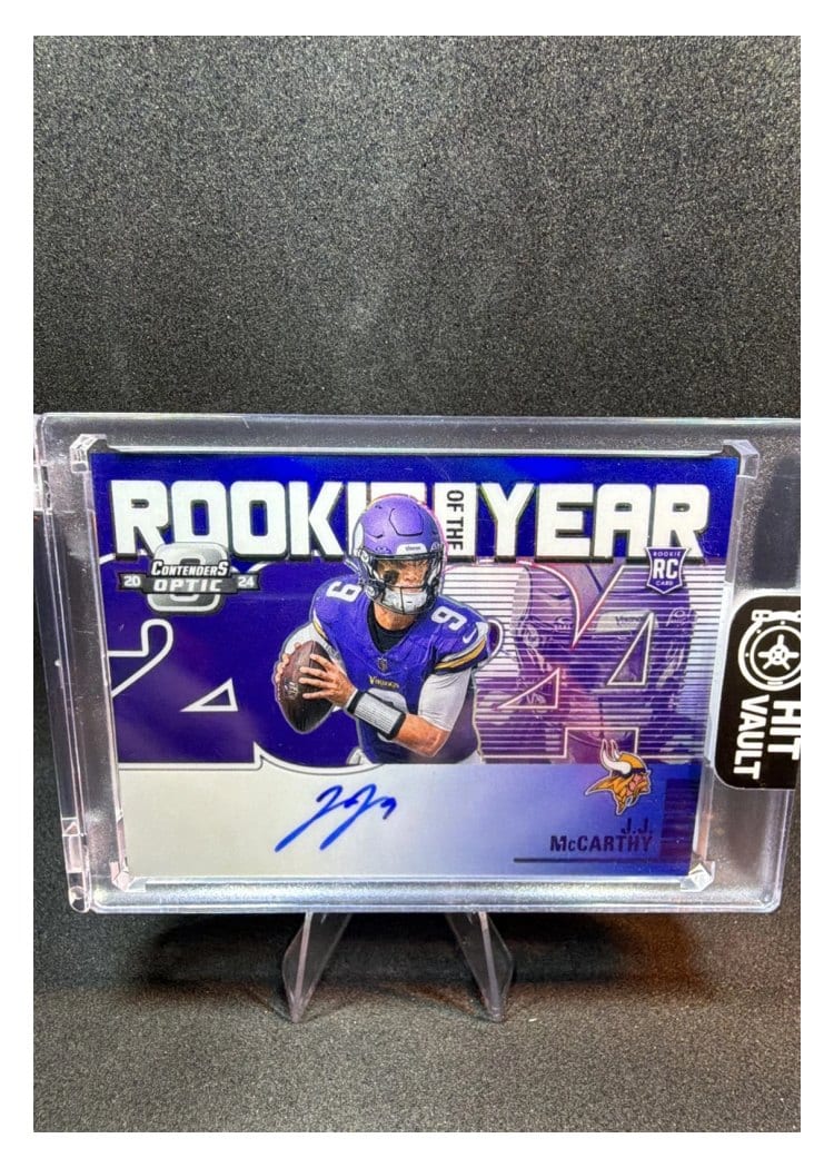 2024 Panini Contenders Optic Rookie of the Year Contenders J.J. McCarthy #1 card