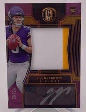 2024 Panini Gold Standard Rookie Jersey Autographs Jumbo J.J. McCarthy #245 card