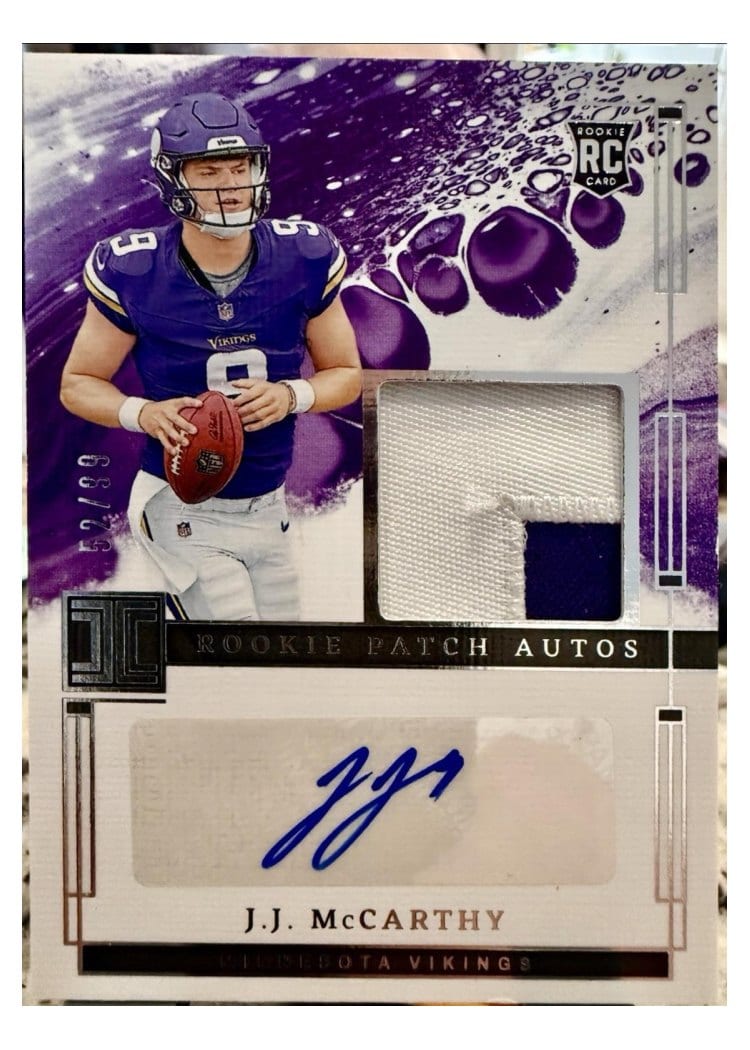 2024 Panini Impeccable Impeccable Impressions J.J. McCarthy #2 card