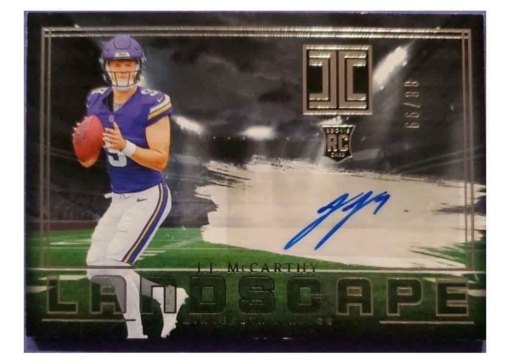 2024 Panini Impeccable Rookie Landscape J.J. McCarthy #1 card
