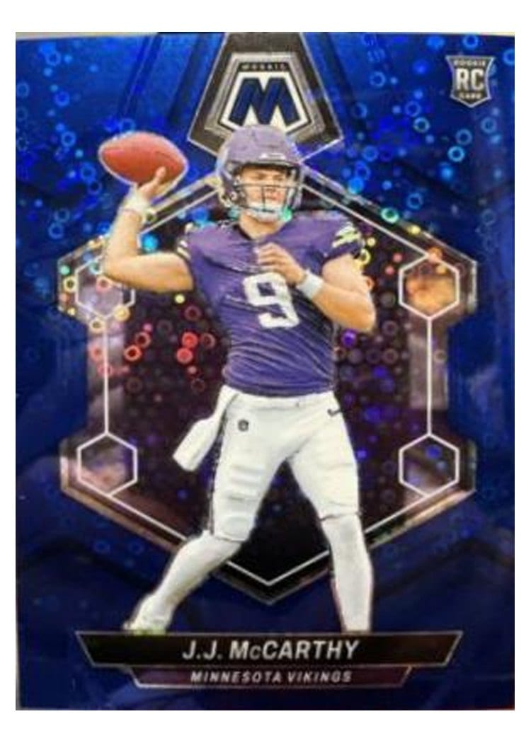 2024 Panini Mosaic Base Set J.J. McCarthy No Huddle Blue #310 card