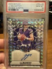 2024 Panini Mosaic Rookie Scripts J.J. McCarthy #RS-JJM card