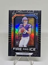 2024 Panini Obsidian Fire and Ice J.J. McCarthy #9 card