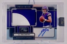 2024 Panini One Precision Rookie Patch Autographs J.J. McCarthy #301 card