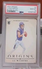 2024 Panini Origins Blank Slate J.J. McCarthy #2 card