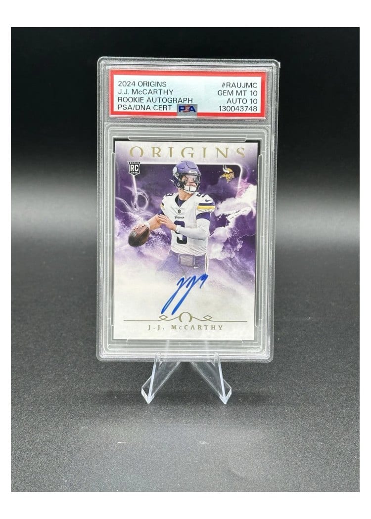 2024 Panini Origins Rookie Autographs J.J. McCarthy #RAU-JMC card