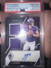 2024 Panini Phoenix Rising Rookie Dual Patch Autographs J.J. McCarthy #RRDP-JMY card