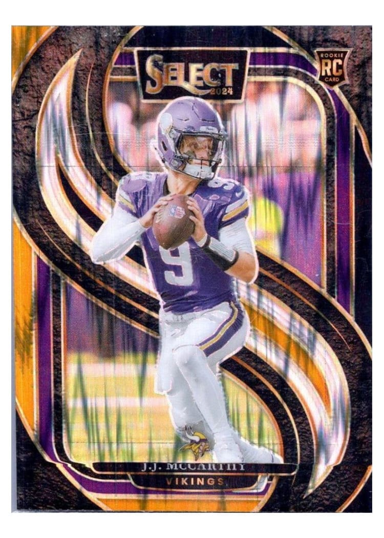 2024 Panini Select Base Set J.J. McCarthy White Sparkle Prizm #134 card