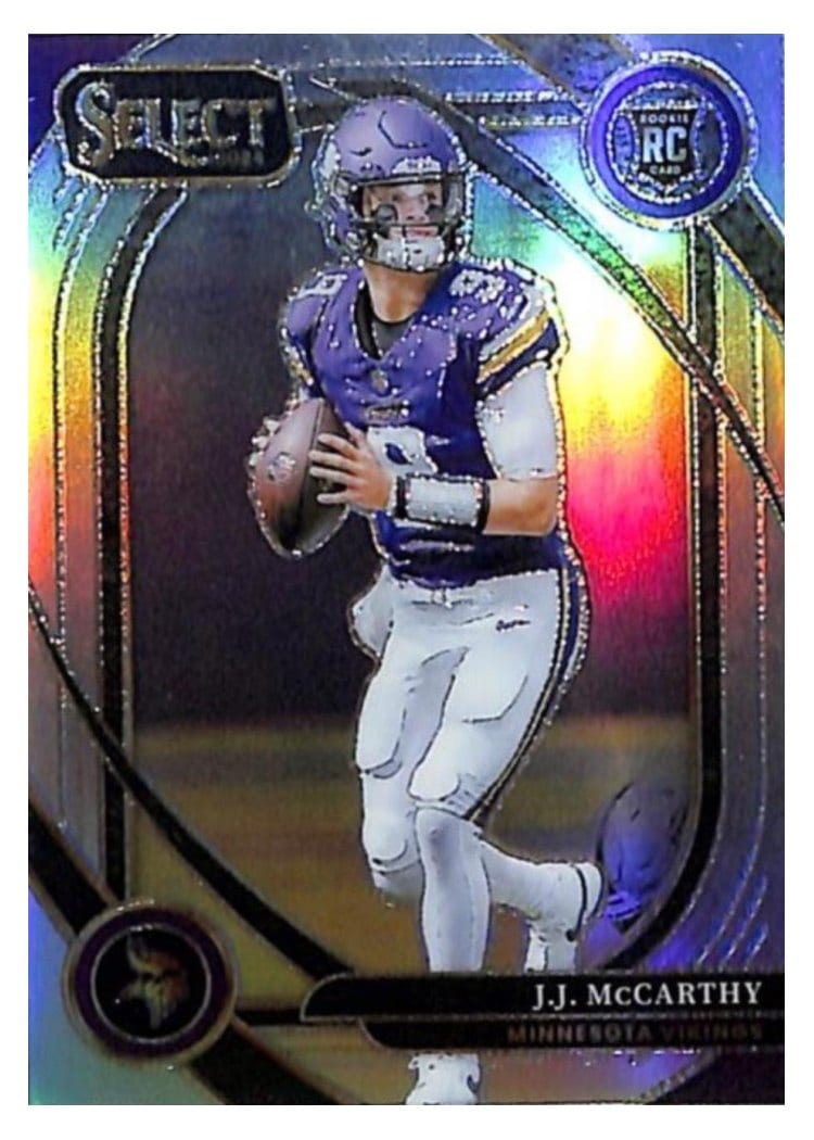 2024 Panini Select Base Set J.J. McCarthy Silver Prizm #246 card