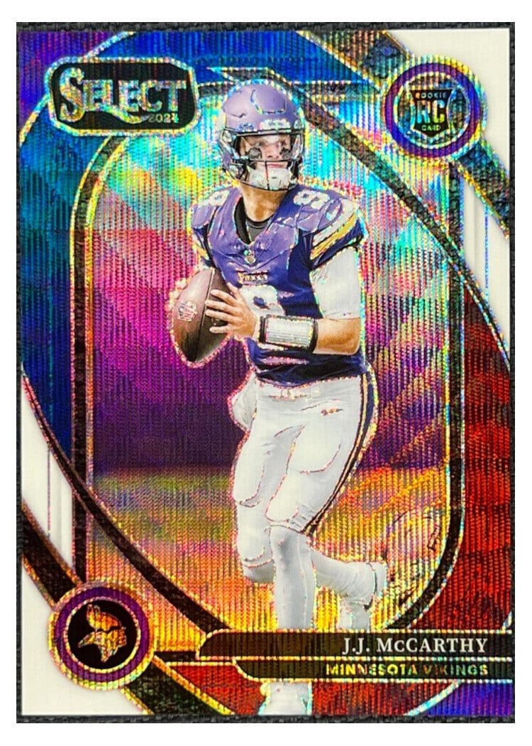 2024 Panini Select Base Set J.J. McCarthy Tri-Color Prizm #246 card