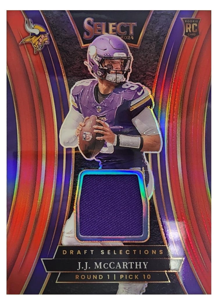 2024 Panini Select Draft Selections Memorabilia J.J. McCarthy #10 card