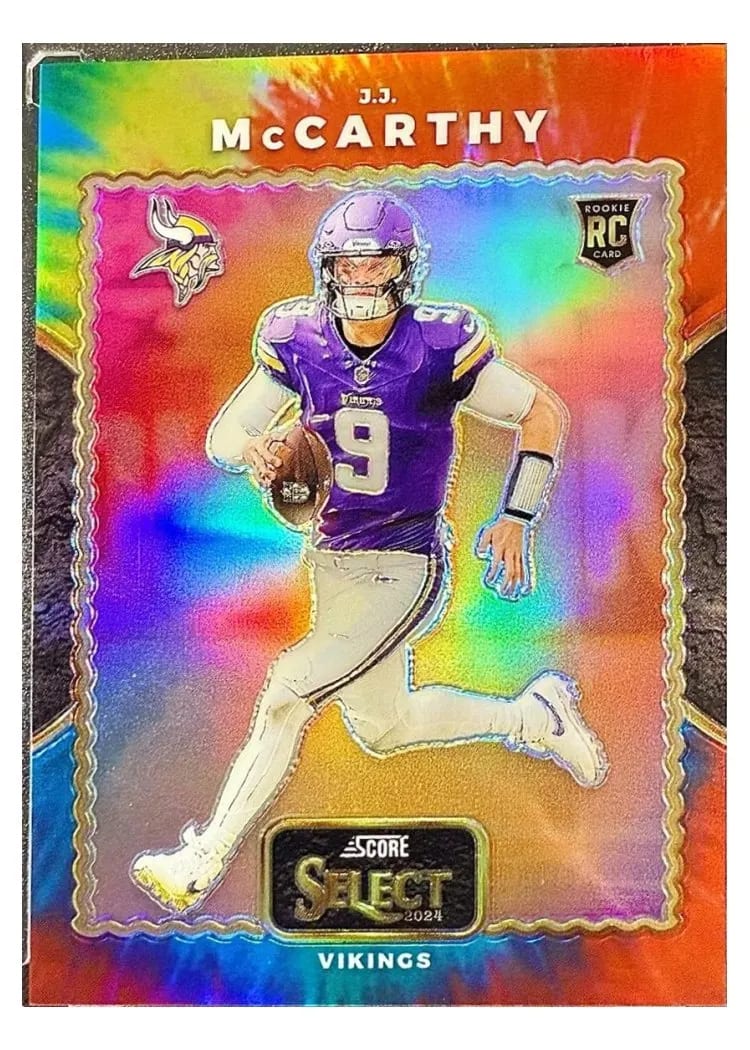 2024 Panini Select Score Select Throwback J.J. McCarthy #17 card