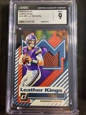 2025 Donruss Leather Kings J.J. McCarthy #LK-JMY card