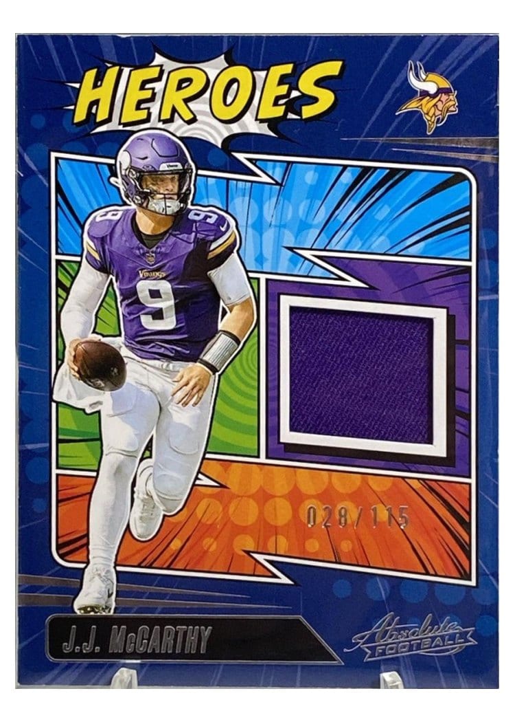 2025 Panini Absolute Absolute Heroes Memorabilia J.J. McCarthy #AHM-JMY card