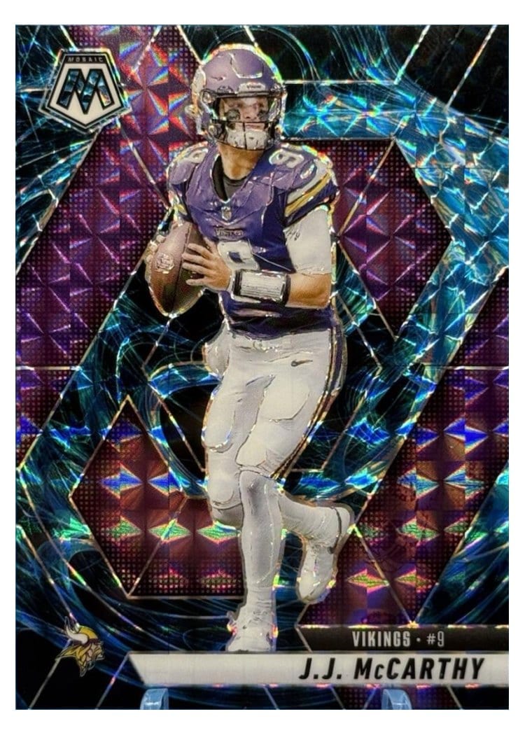 2025 Panini Mosaic Base Set J.J. McCarthy #195 card