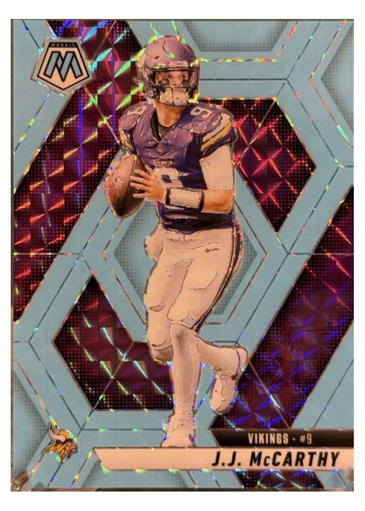 2025 Panini Mosaic Base Set J.J. McCarthy #195 card