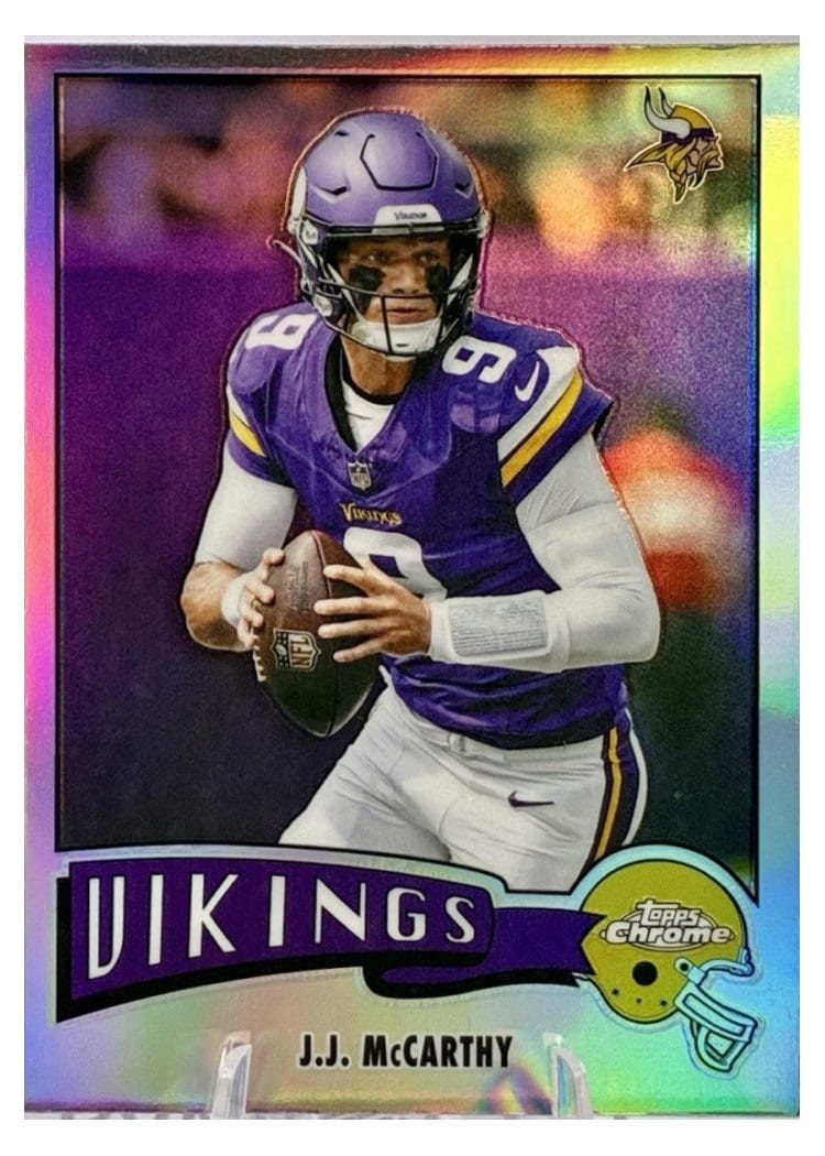 2025 Topps Chrome 1975 Topps J.J. McCarthy #1975-22 card