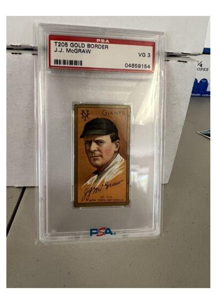 1911 T205 Gold Border J. J. McGraw card