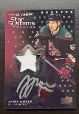 2021-22 Upper Deck Premier Star Systems Rookies Autograph Patch J.J. Moser #SSR-JM card