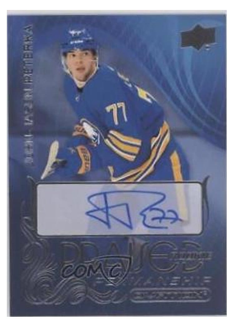 2021-22 Upper Deck Ovation Praised Rookie Penmanship J.J. Peterka #PRP-JP card