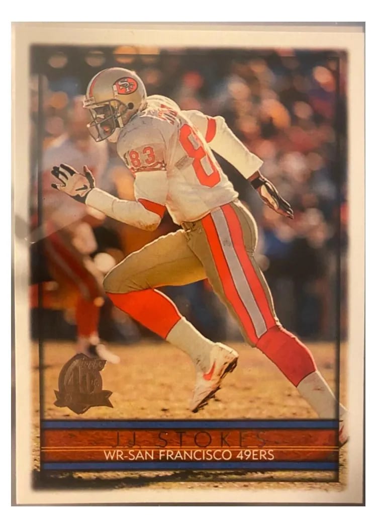1996 Topps J.J. Stokes #99 card