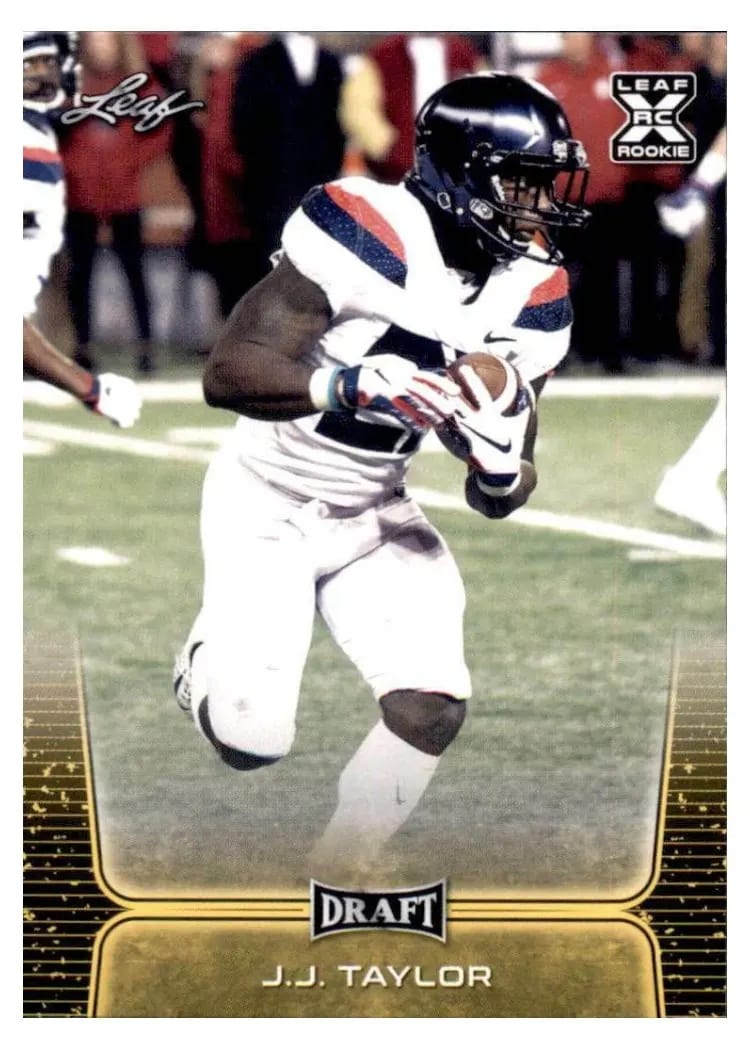 2020 Leaf Draft J.J. Taylor Gold #34 card