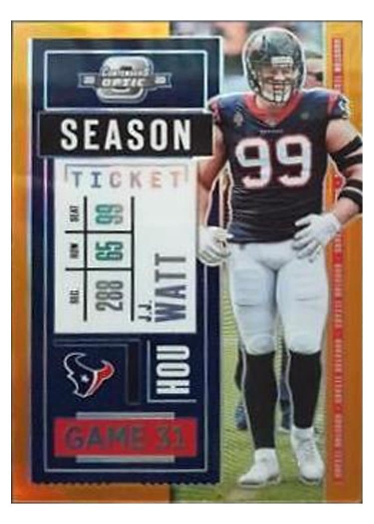 2020 Panini Contenders Optic Base Set J.J. Watt #24 card
