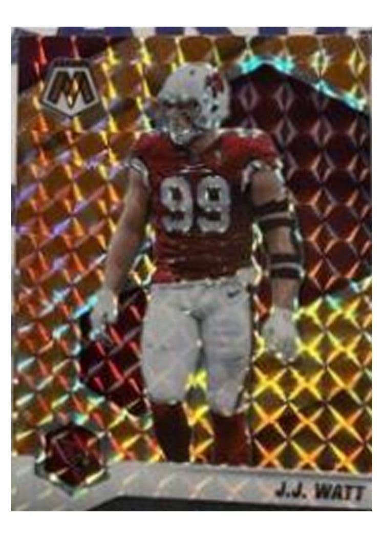 2021 Panini Mosaic Base Set J.J. Watt Reactive Orange Mosaic #12 card