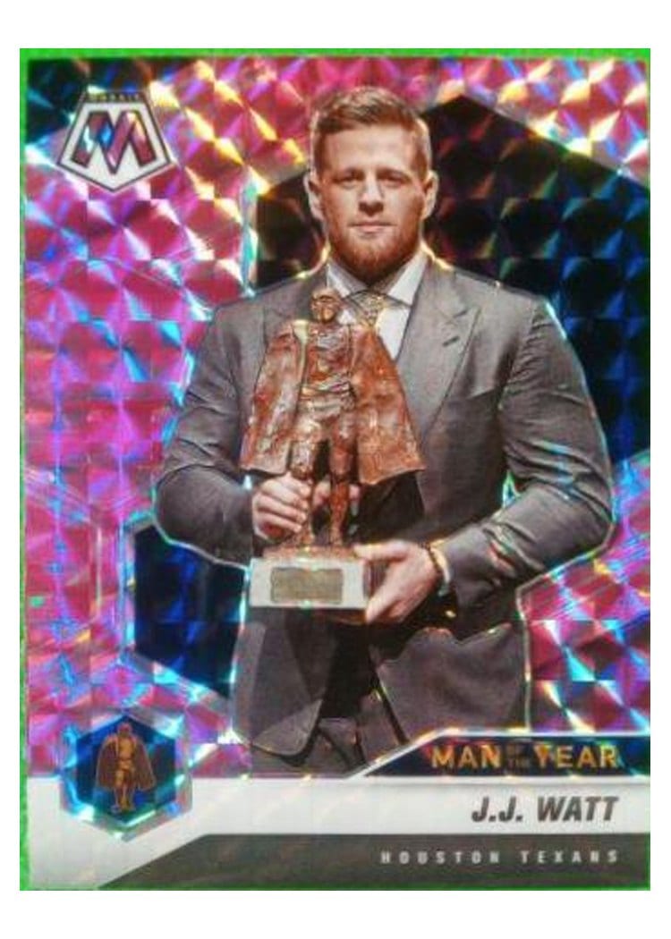 2021 Panini Mosaic Base Set J.J. Watt Pink Swirl Mosaic #272 card