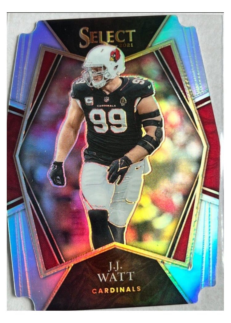 2021 Panini Select Base Set J.J. Watt Silver Die Cut #103 card