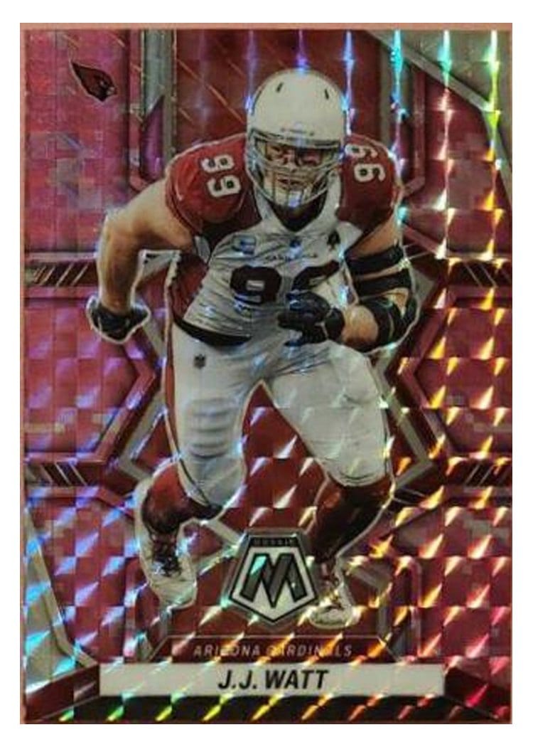 2022 Panini Mosaic Base Set J.J. Watt Camo Pink #4 card