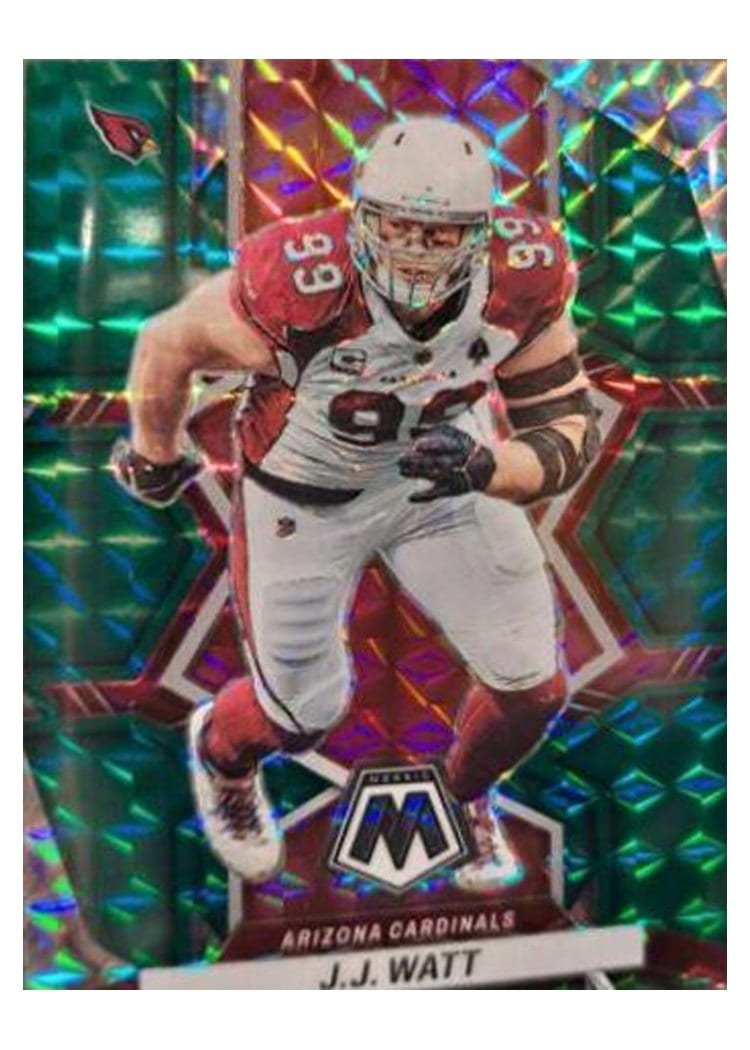2022 Panini Mosaic Base Set J.J. Watt Green #4 card