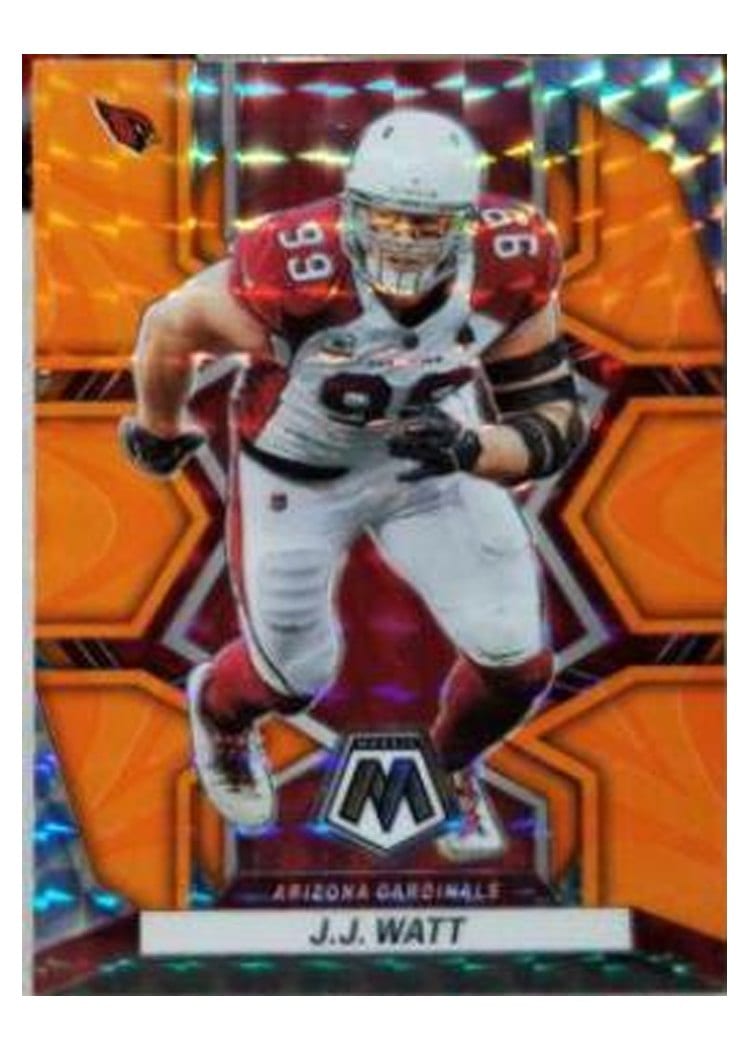 2022 Panini Mosaic Base Set J.J. Watt Reactive Orange #4 card